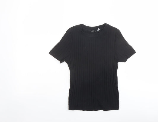Womens UK Size 6 ASOS Black Basic T-Shirt