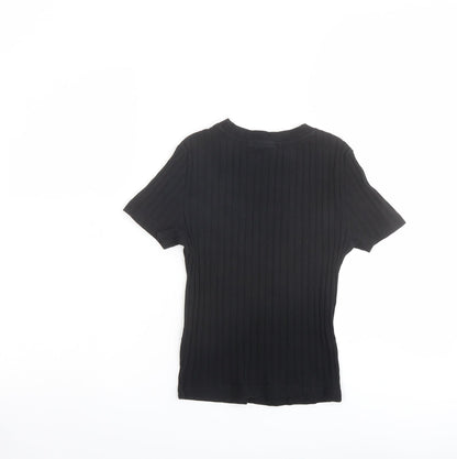 Womens UK Size 6 ASOS Black Basic T-Shirt