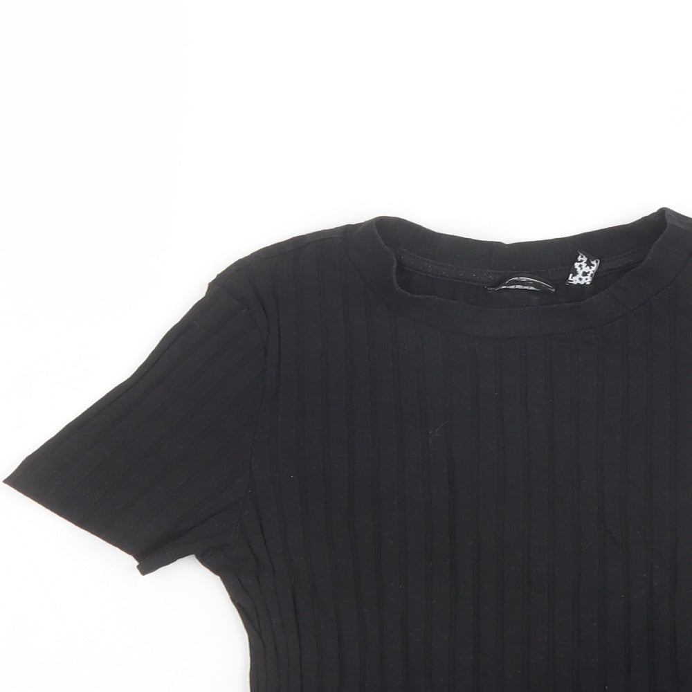 Womens UK Size 6 ASOS Black Basic T-Shirt