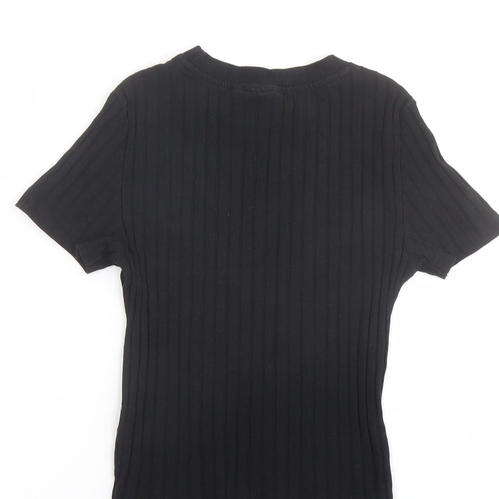 Womens UK Size 6 ASOS Black Basic T-Shirt