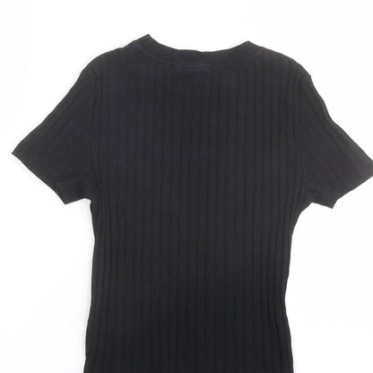 Womens UK Size 6 ASOS Black Basic T-Shirt