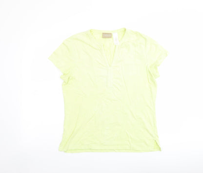 Womens UK Size L Liz Claiborne Green Basic T-Shirt