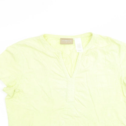 Womens UK Size L Liz Claiborne Green Basic T-Shirt