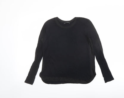 Womens UK Size M Zara Black Basic Blouse