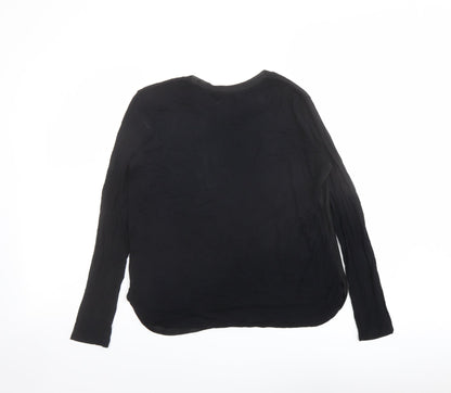 Womens UK Size M Zara Black Basic Blouse