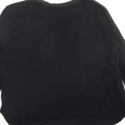 Womens UK Size M Zara Black Basic Blouse