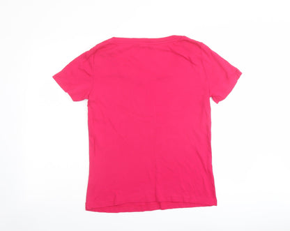 Womens UK Size M Bonmarché Pink Basic T-Shirt