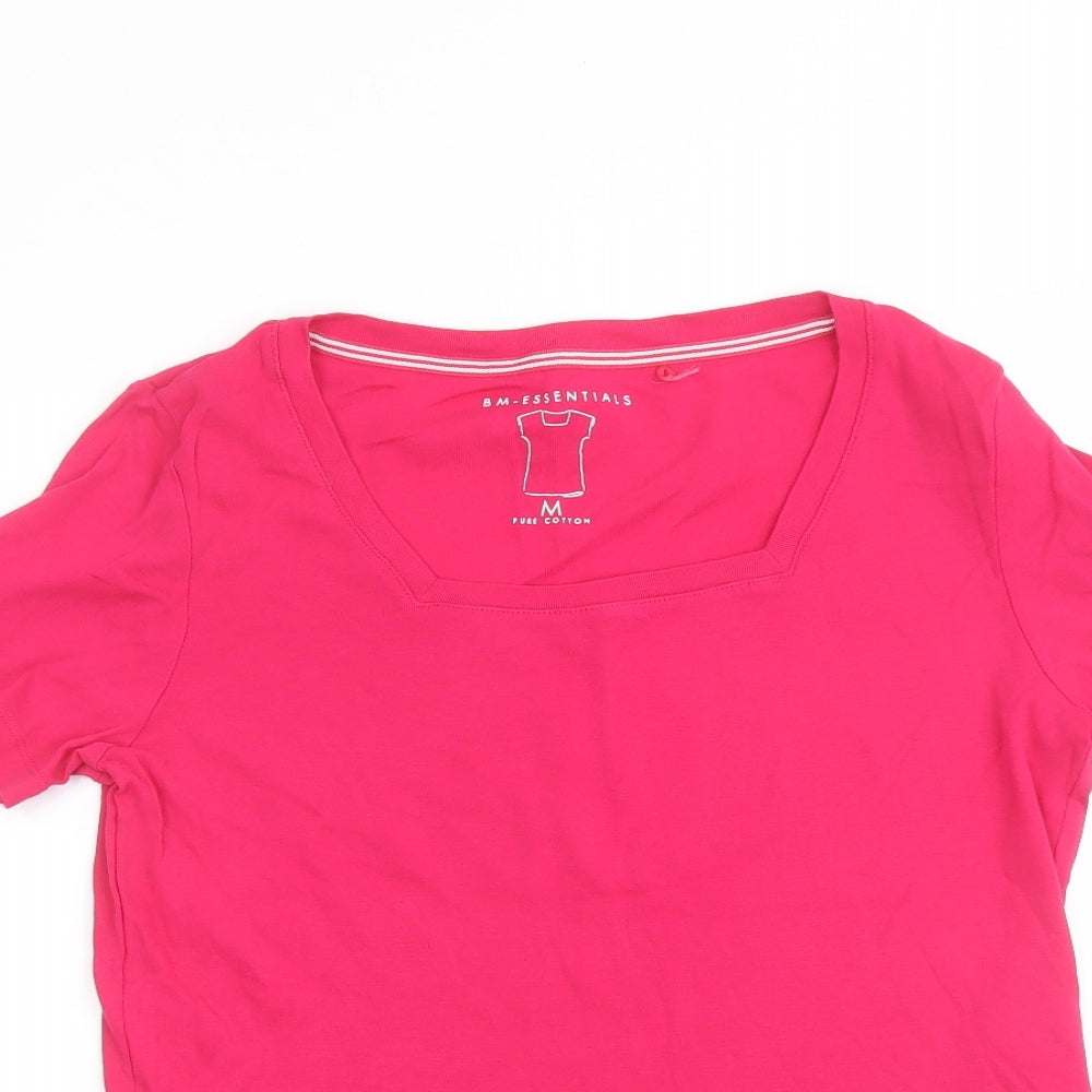 Womens UK Size M Bonmarché Pink Basic T-Shirt