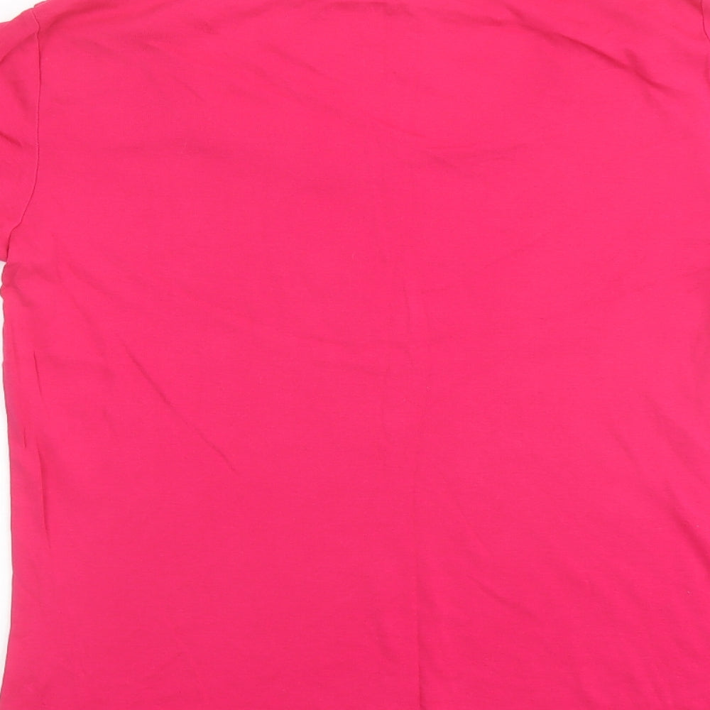 Womens UK Size M Bonmarché Pink Basic T-Shirt