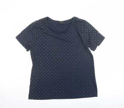 Womens UK Size M ICHI Blue Basic Tank