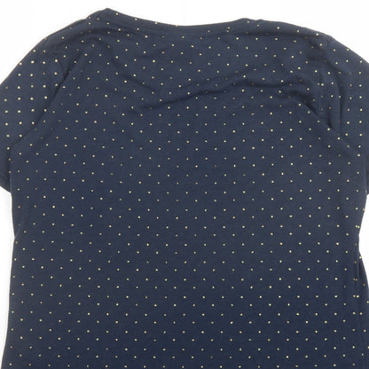 Womens UK Size M ICHI Blue Basic Tank