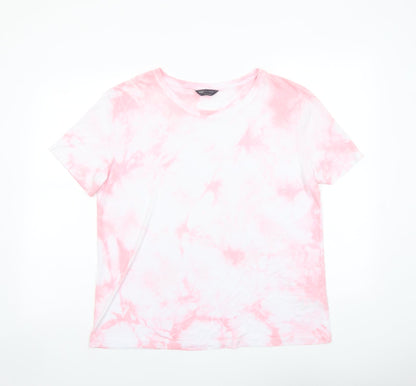 Womens UK Size 12 Marks and Spencer Pink Basic T-Shirt