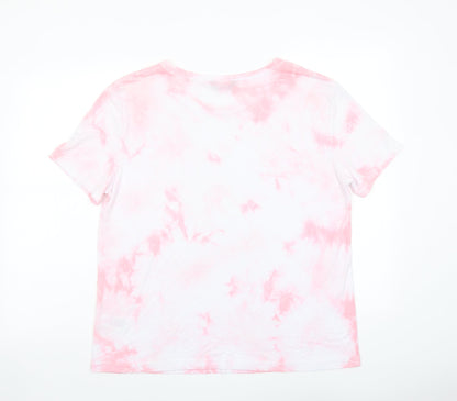 Womens UK Size 12 Marks and Spencer Pink Basic T-Shirt