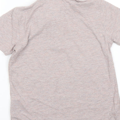 NEXT Boys Pink Cotton Basic Polo Size 9 Years Collared Button