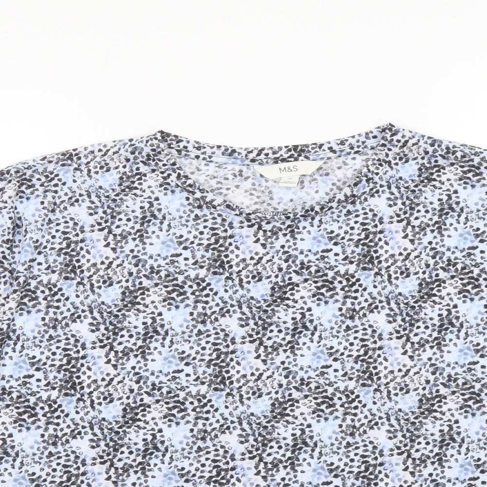 Womens UK Size 10 Marks and Spencer Blue Basic T-Shirt