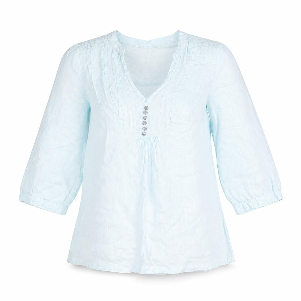 Womens UK Size 10 Marks and Spencer Blue Basic Blouse