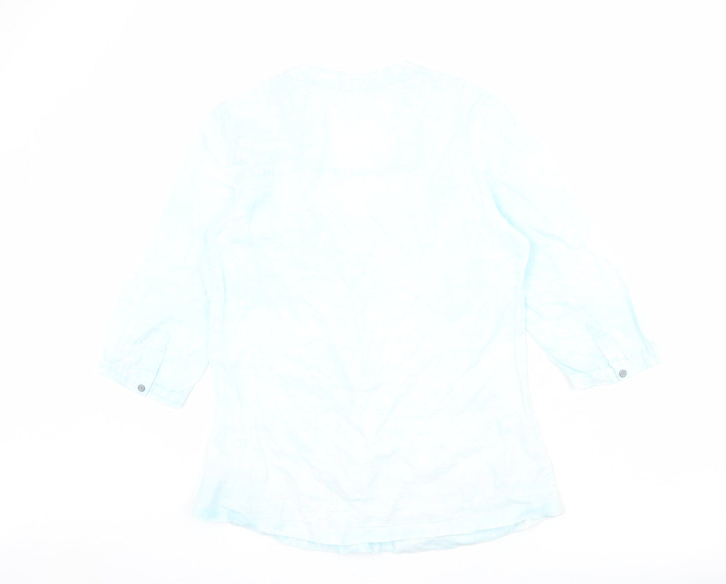 Womens UK Size 10 Marks and Spencer Blue Basic Blouse