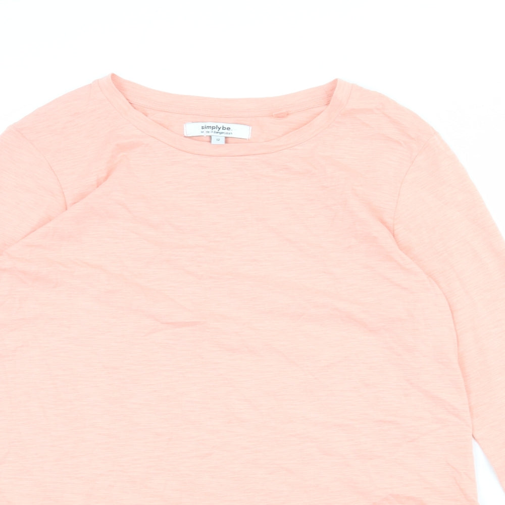 Womens UK Size 12 Simply Be Pink Basic Blouse