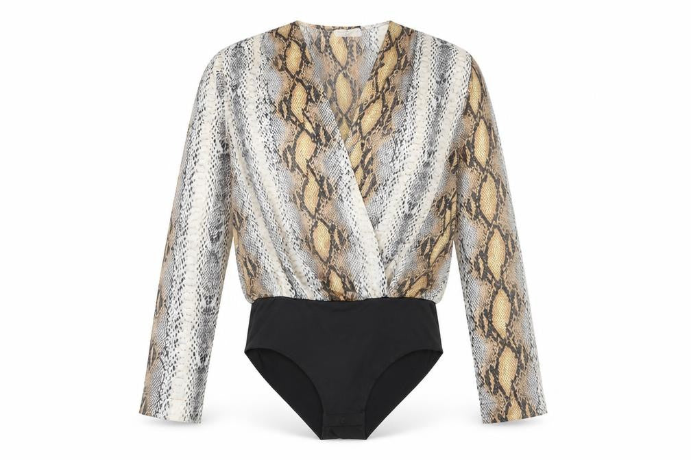 Womens UK Size L Zara One-Piece Multicoloured Bodysuit