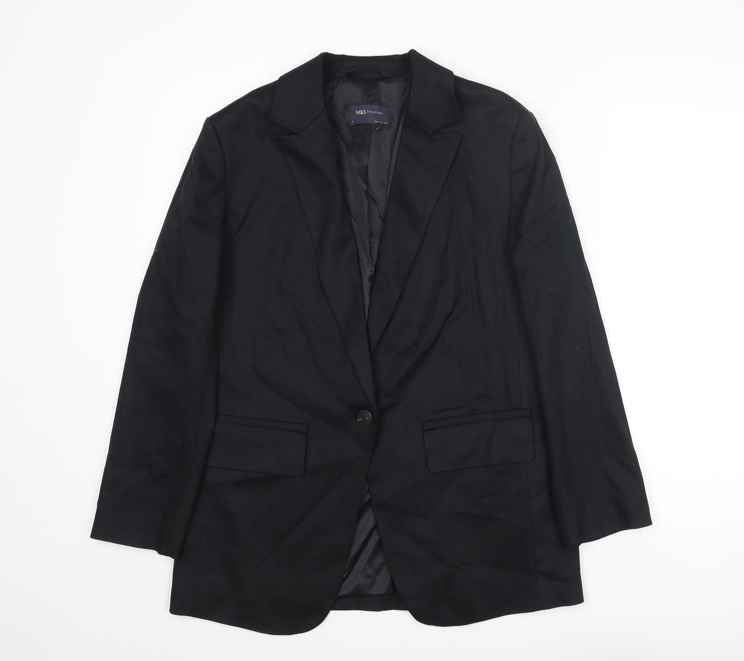 Womens UK Size 8 Marks and Spencer Regular Black Suit Jacket