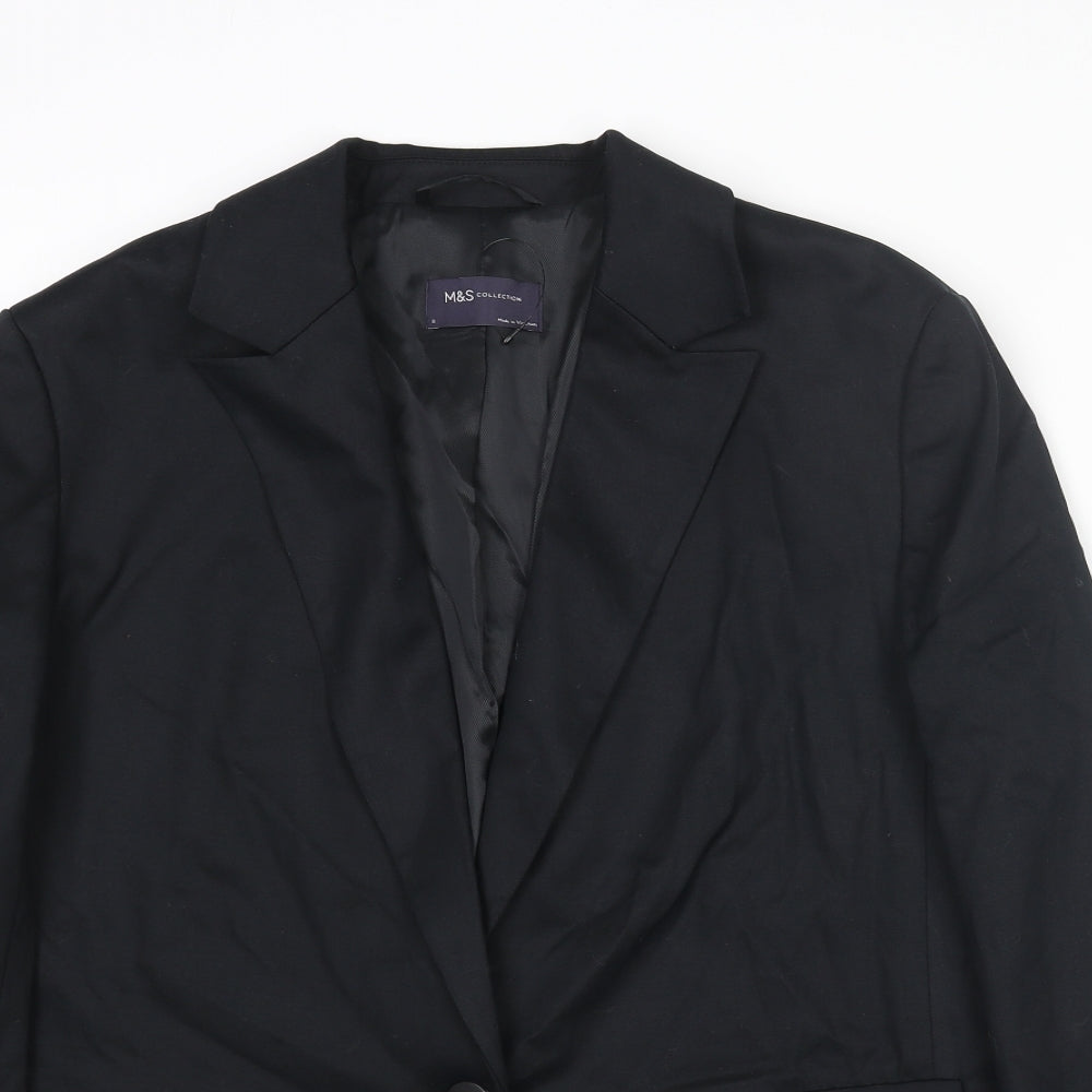 Womens UK Size 8 Marks and Spencer Regular Black Suit Jacket
