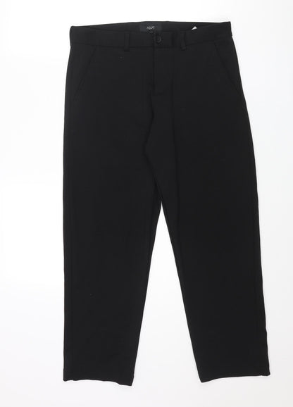 ADPT Womens Black Polyester Dress Pants Trousers Size M L26 in Regular Zip