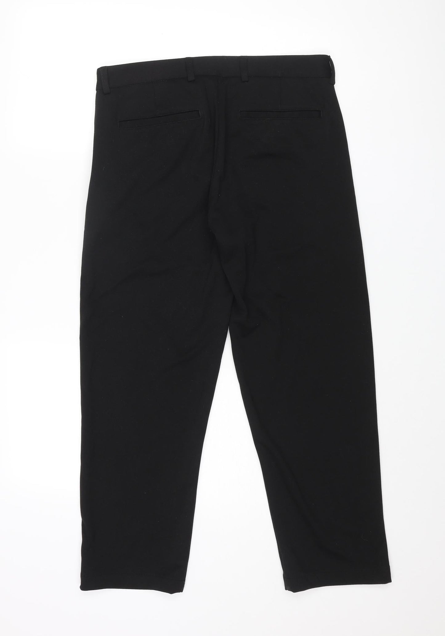 ADPT Womens Black Polyester Dress Pants Trousers Size M L26 in Regular Zip