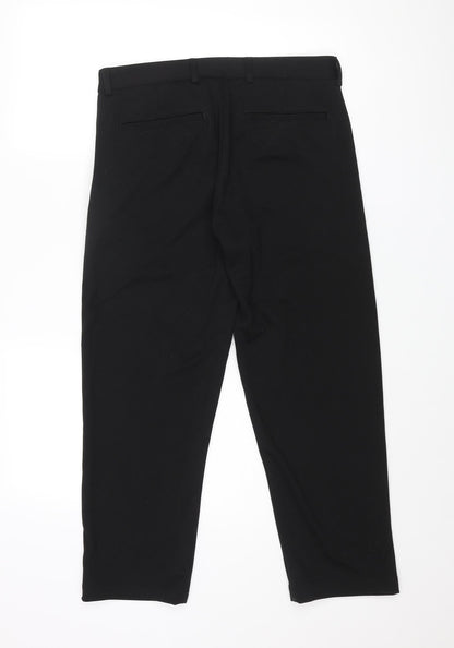 ADPT Womens Black Polyester Dress Pants Trousers Size M L26 in Regular Zip