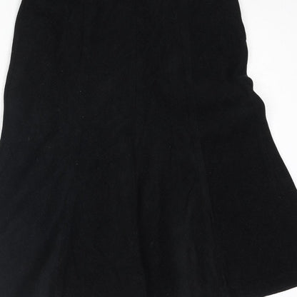 Dorothy Perkins Womens Black Polyester A-Line Skirt Size 6 Zip