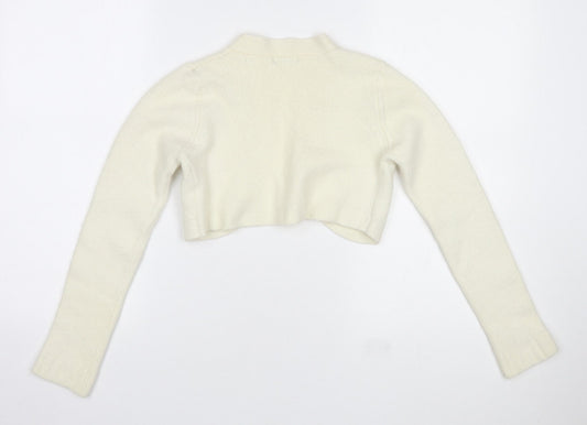 Womens UK Size 10 Dunnes Stores Ivory Cardigan Jumper