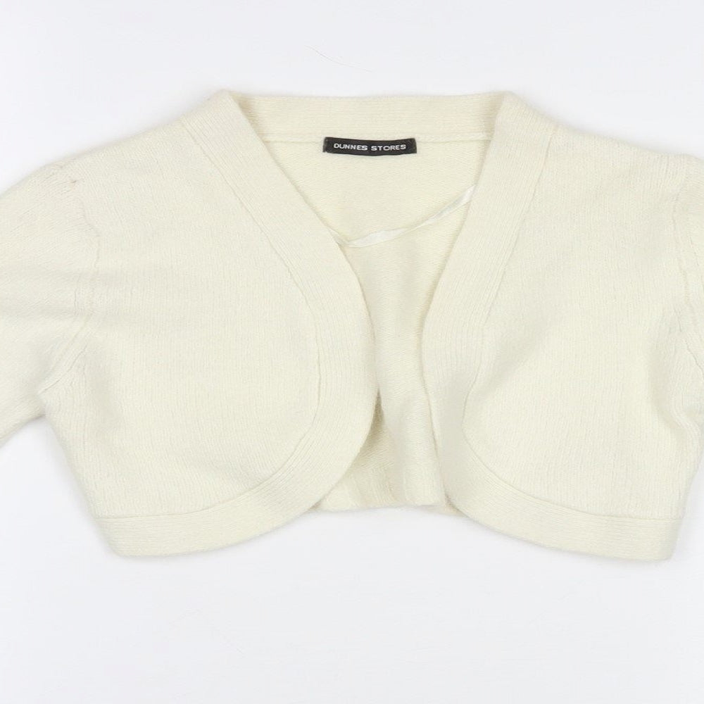 Womens UK Size 10 Dunnes Stores Ivory Cardigan Jumper