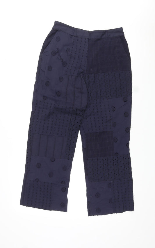 Womens UK Size XS Zara Regular Fit  Blue Trousers