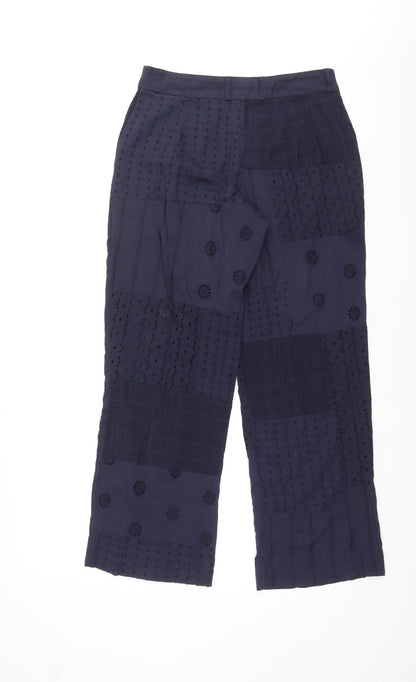 Womens UK Size XS Zara Regular Fit  Blue Trousers