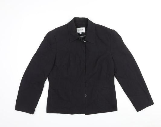 NEXT Womens Black Polyester Jacket Blazer Size 16