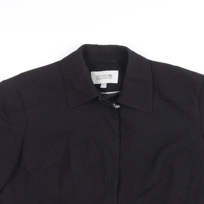 NEXT Womens Black Polyester Jacket Blazer Size 16