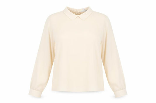 Front view of Red Herring women’s pink polyester basic blouse, size UK 10, collared