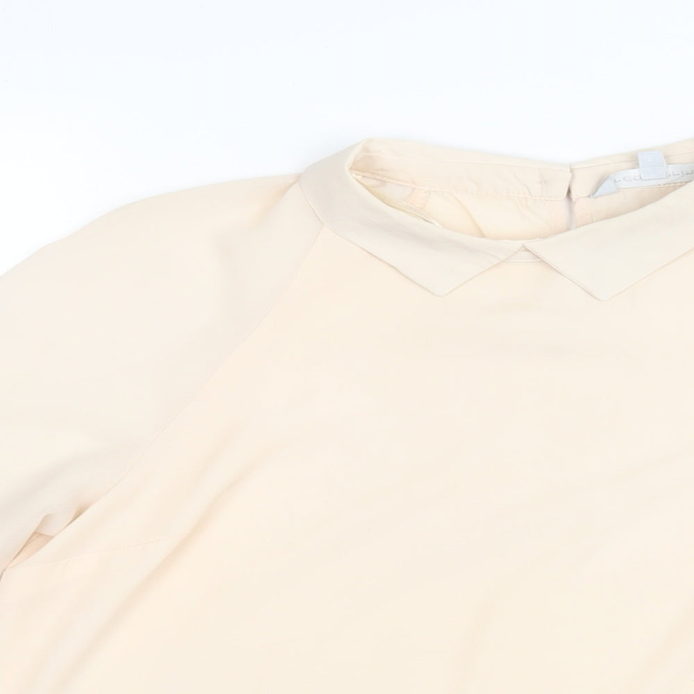 Womens UK Size 10 Red Herring Pink Basic Blouse