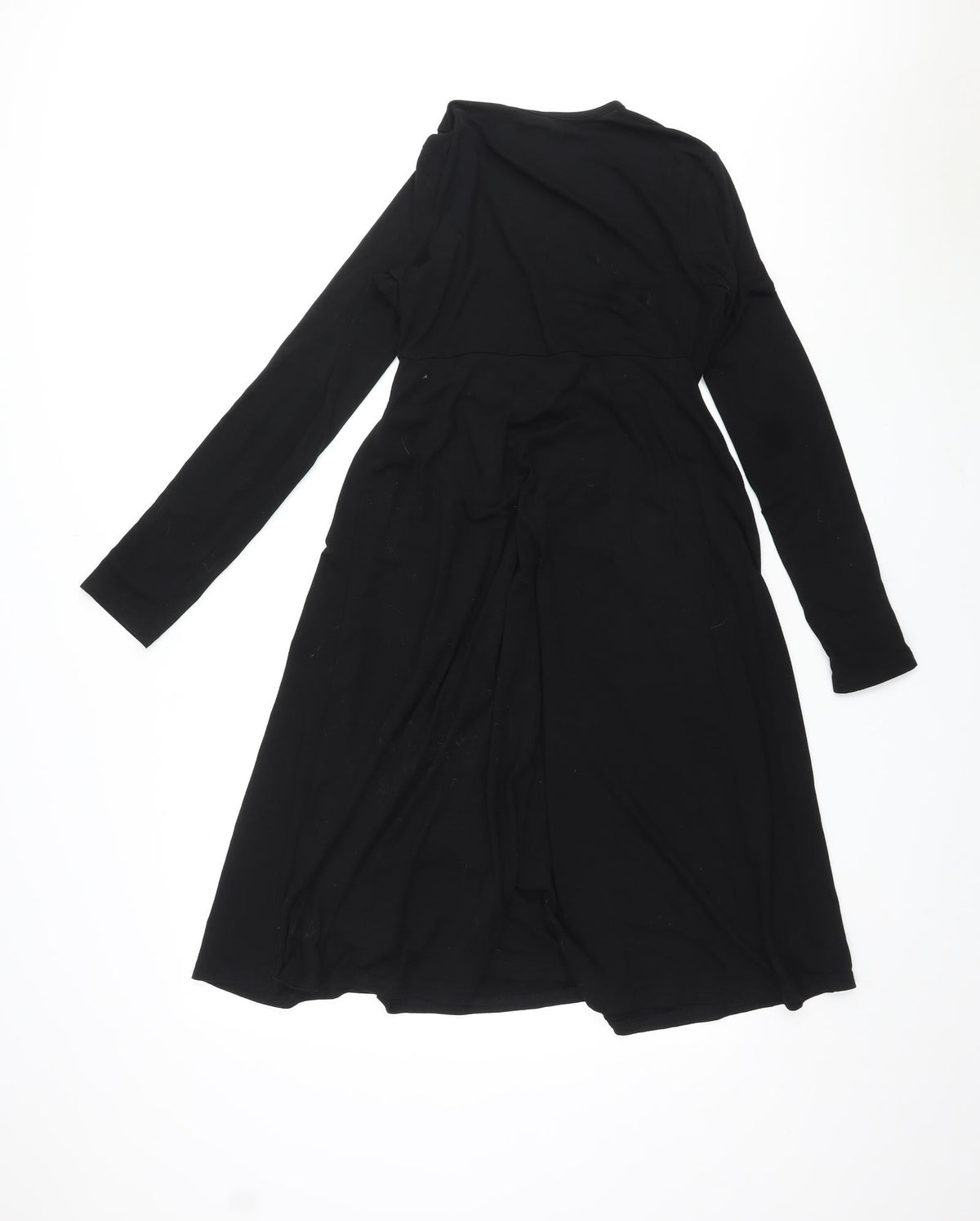 Grecerelle Womens Black Rayon A-Line Size M V-Neck Pullover