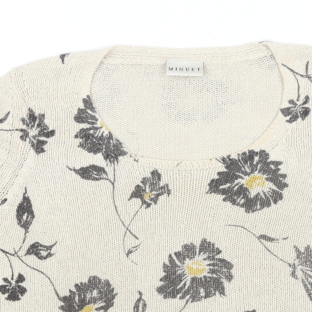 Womens UK Size 12 Minuet Beige Pullover Jumper