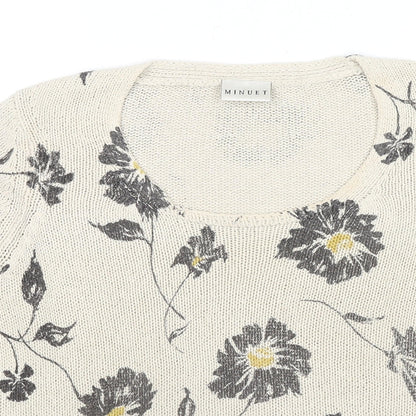 Womens UK Size 12 Minuet Beige Pullover Jumper