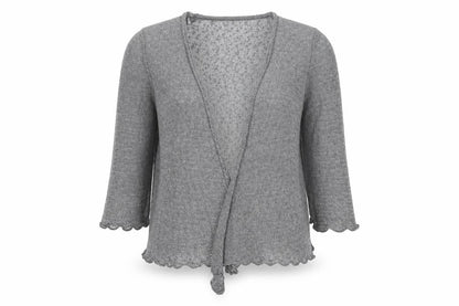 Apricot Womens Grey V-Neck Polyester Cardigan Jumper Size M - Open