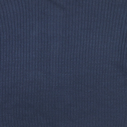 Boohoo Womens Blue V-Neck Acrylic Cardigan Jumper Size L - Open