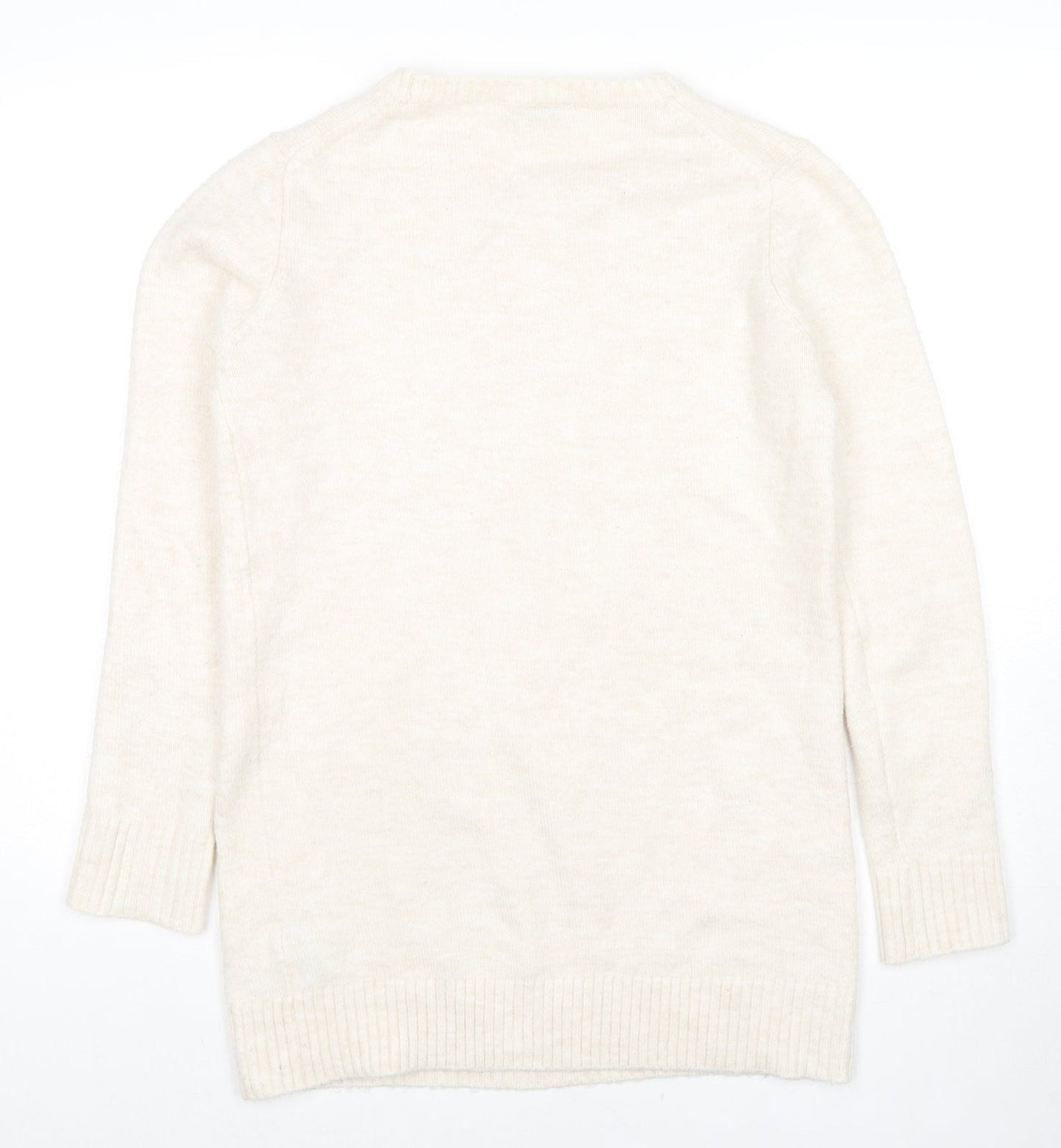 Womens UK Size S Zara Beige Pullover Jumper