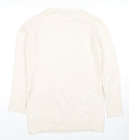 Womens UK Size S Zara Beige Pullover Jumper