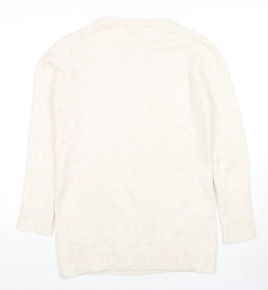 Womens UK Size S Zara Beige Pullover Jumper