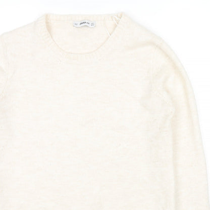 Womens UK Size S Zara Beige Pullover Jumper