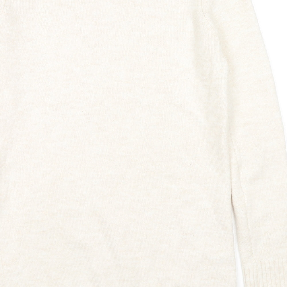 Womens UK Size S Zara Beige Pullover Jumper