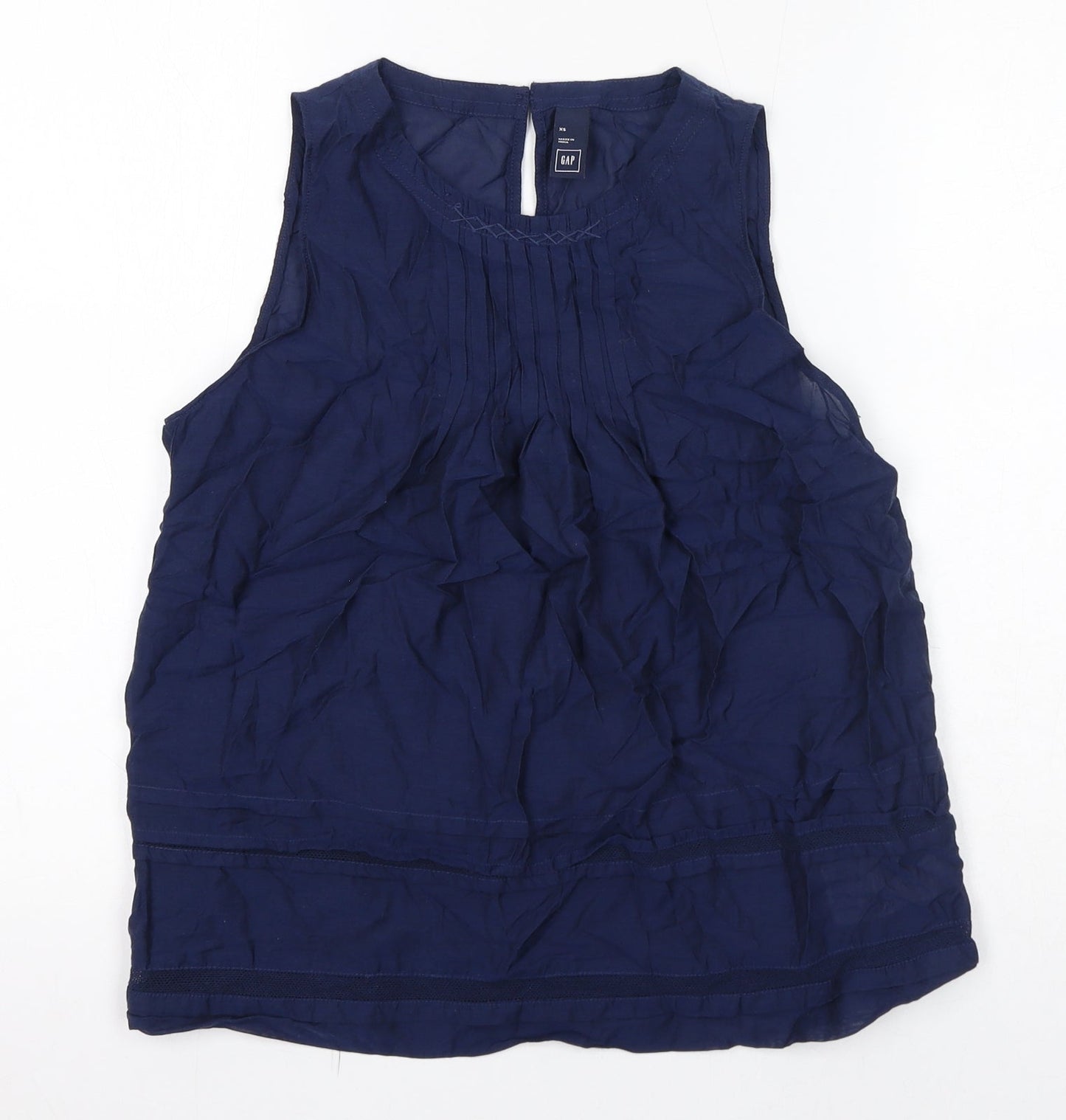 Womens UK Size XS Gap Blue Basic Blouse