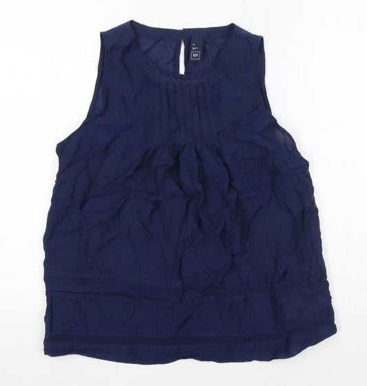 Womens UK Size XS Gap Blue Basic Blouse