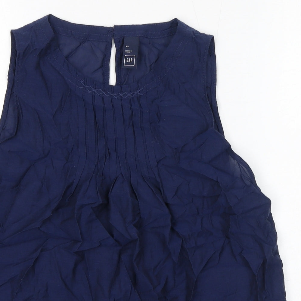 Womens UK Size XS Gap Blue Basic Blouse